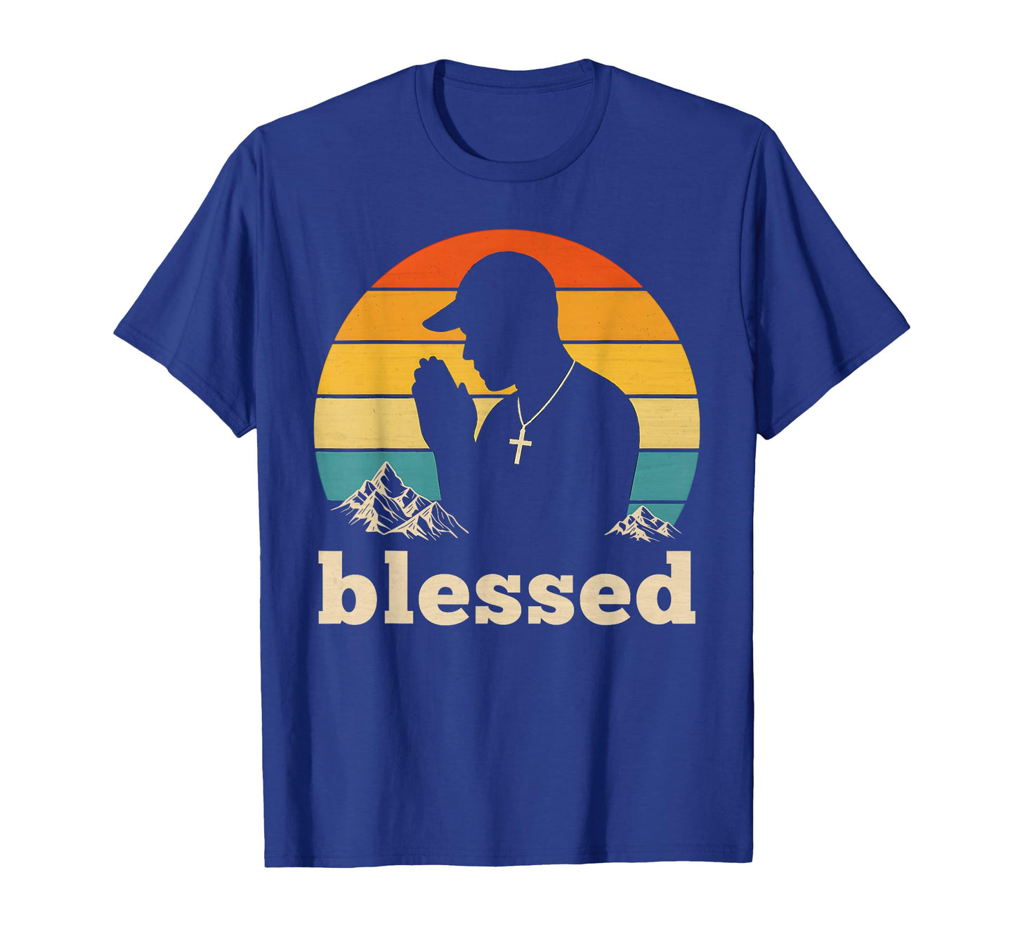 Blessed Christian Hip Hop Praying Graphic Teenagers Men's T-Shirt
