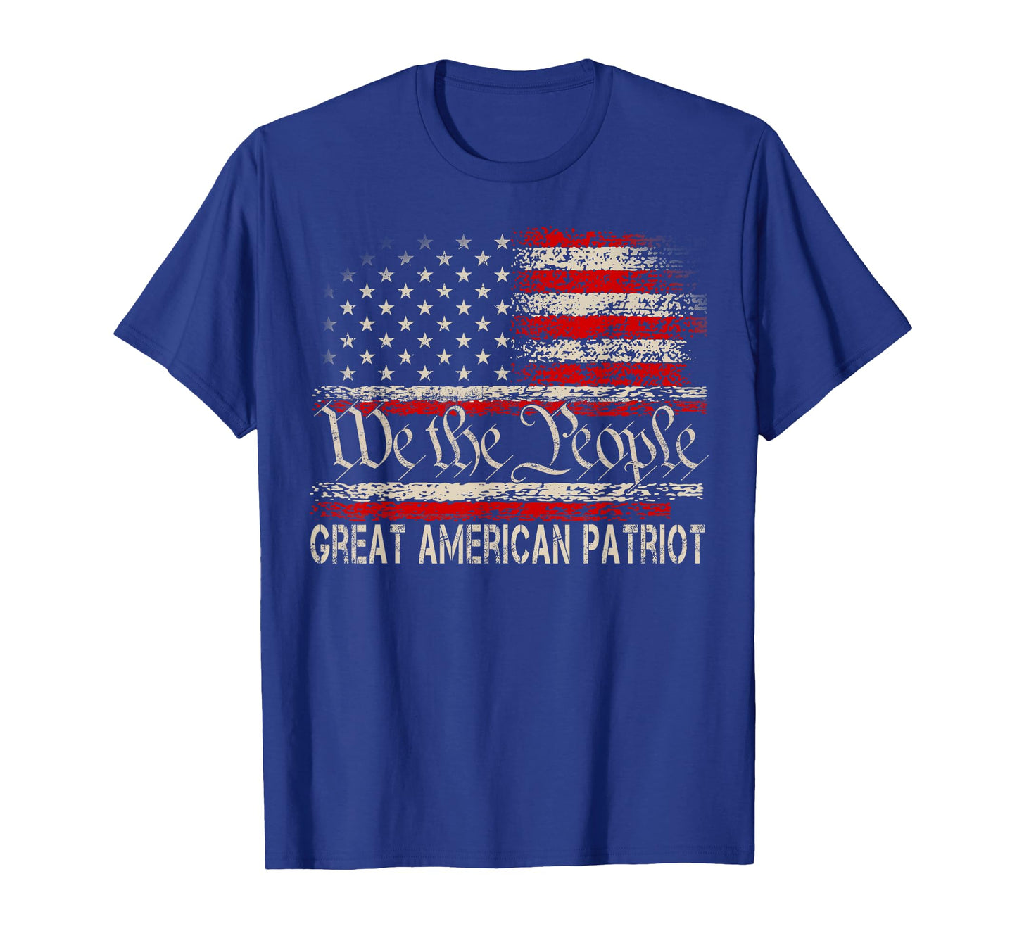 Great American Patriot Freedom Retro USA American Flag T-Shirt