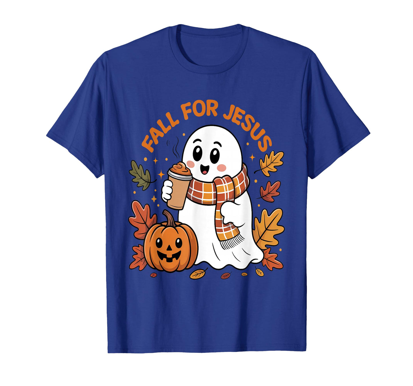 Fall for Jesus Christian Autumn Cute Ghost Pumpkin T-Shirt