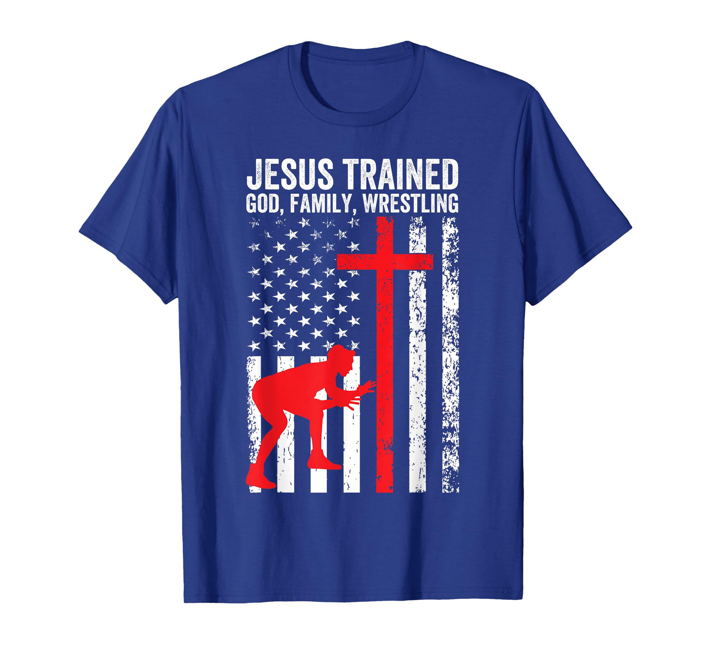 Jesus Trained, Christian Wrestler, Wrestling T-Shirt