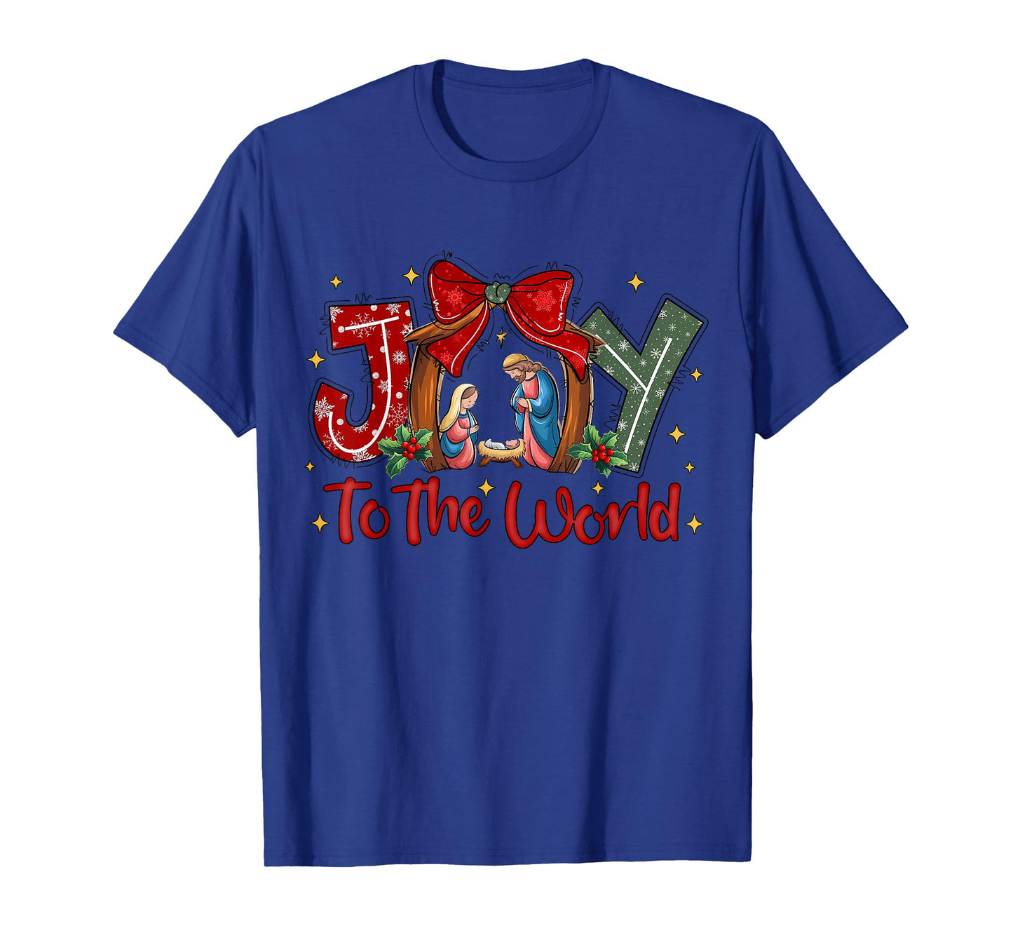 Christian Christmas Joy To The World Coquette Jesus Nativity T-Shirt