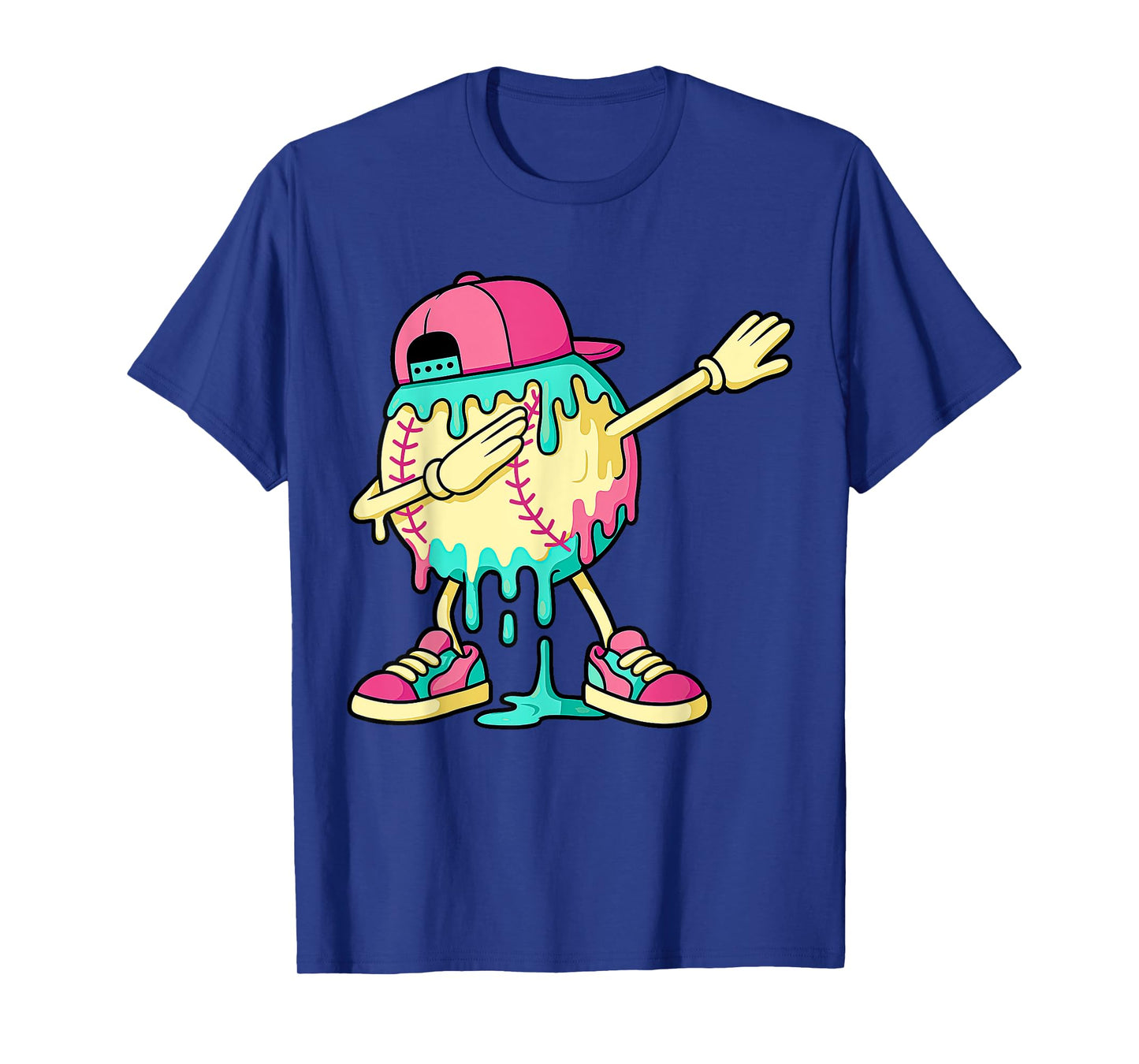 Baseball Shirts For Boys Dabbing Baseball Drip Ice Cream kid T-Shirt