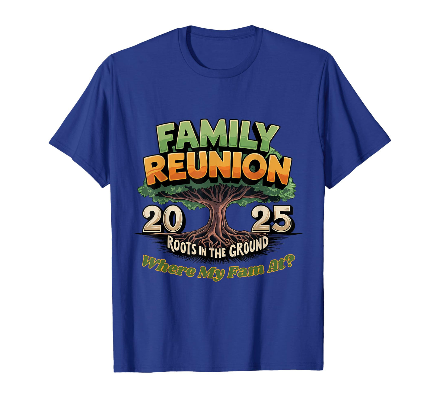Family Reunion Tree 2025 Vintage Where The Fam At? Quote T-Shirt