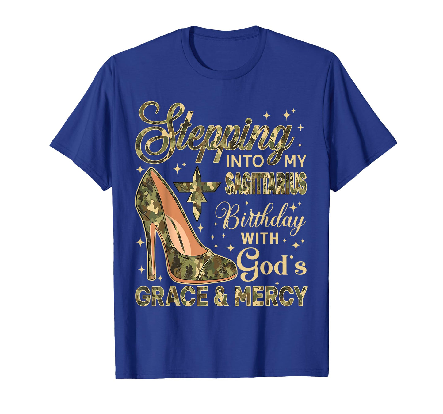 Stepping Into My Sagittarius Birthday with God's Grace Mercy T-Shirt