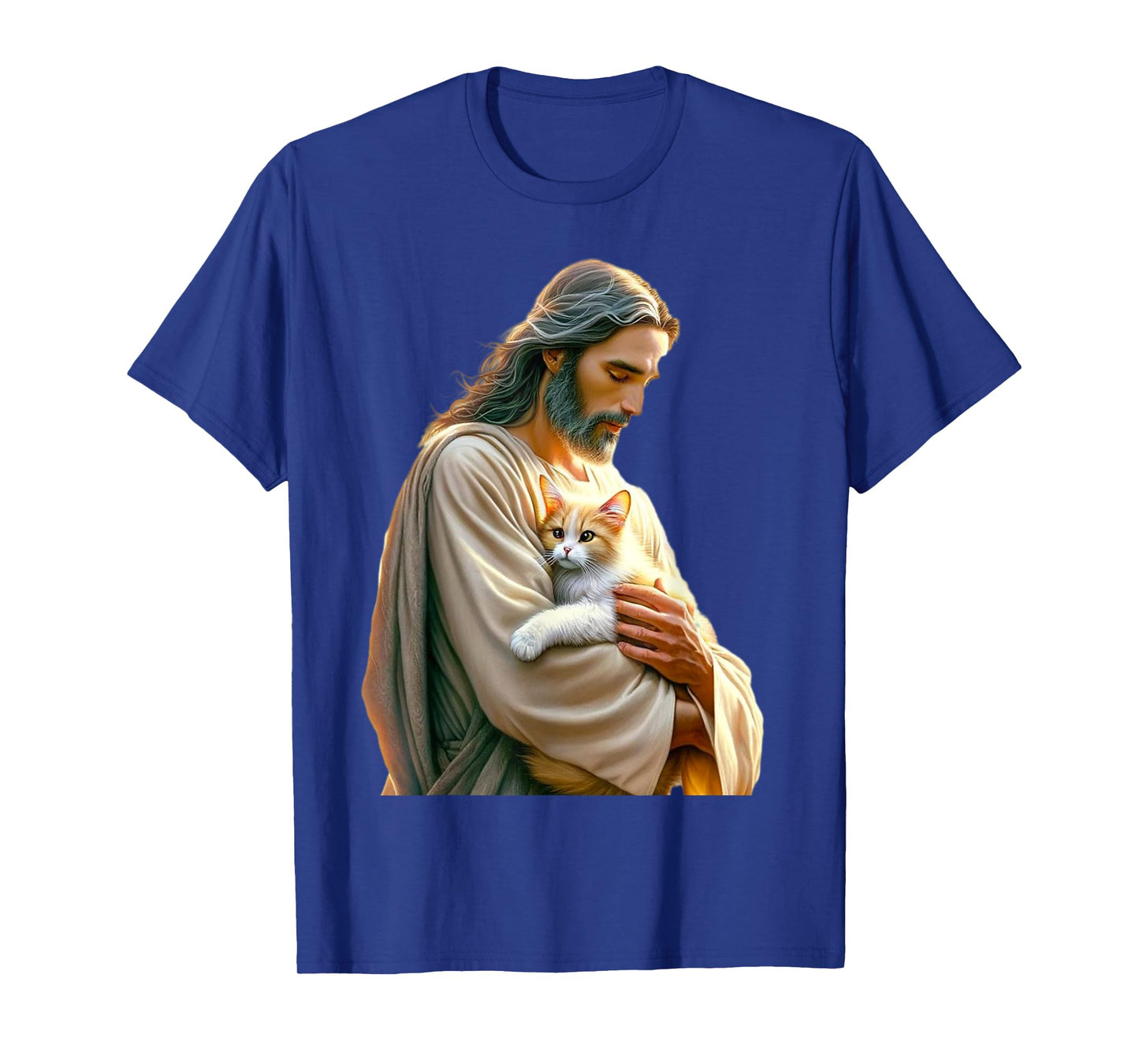 God holding Cat Easter He is Risen Jesus Loves Cats T-Shirt