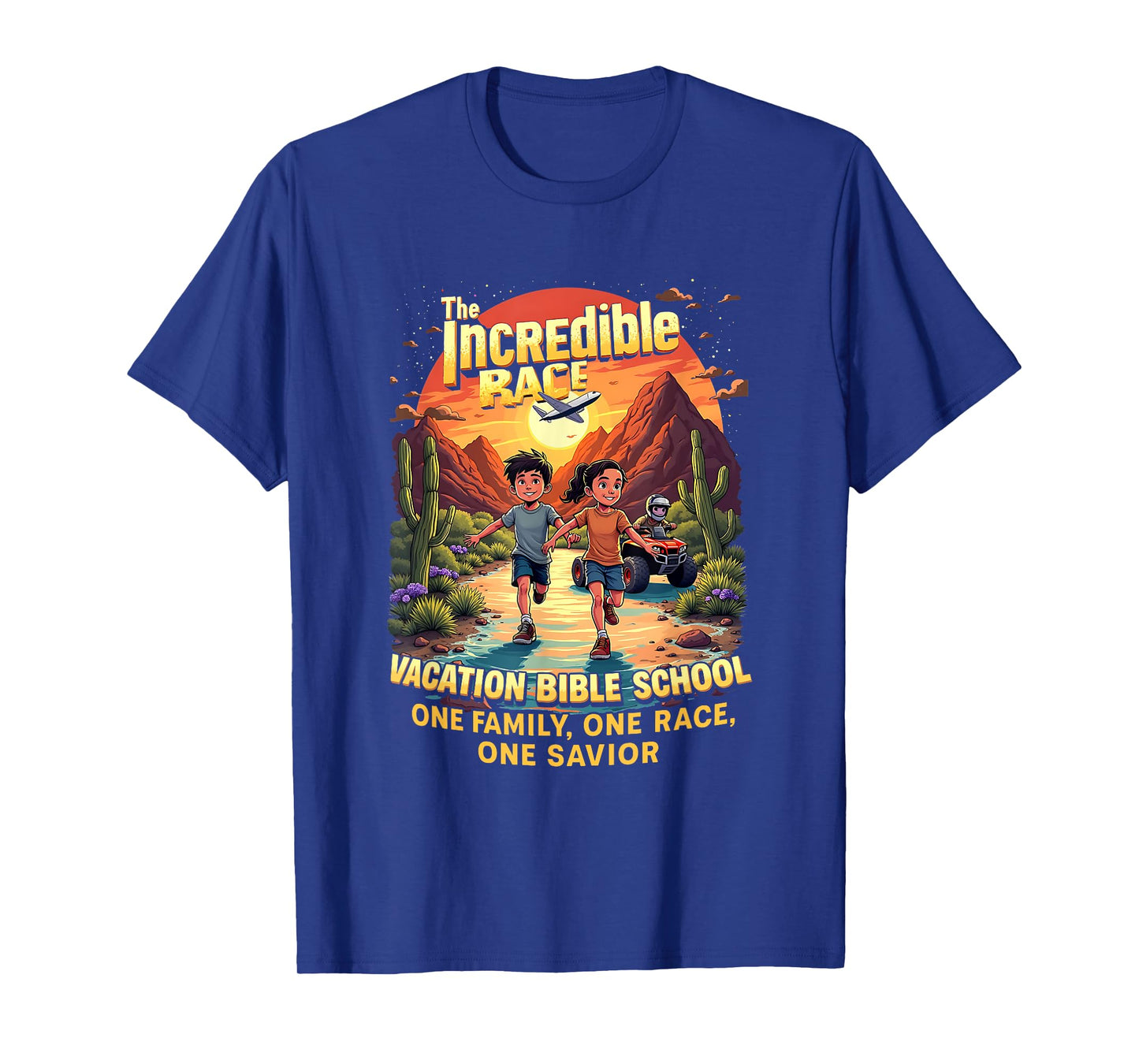 VBS 2025 Kids Camp The Incredible Race One Family T-Shirt