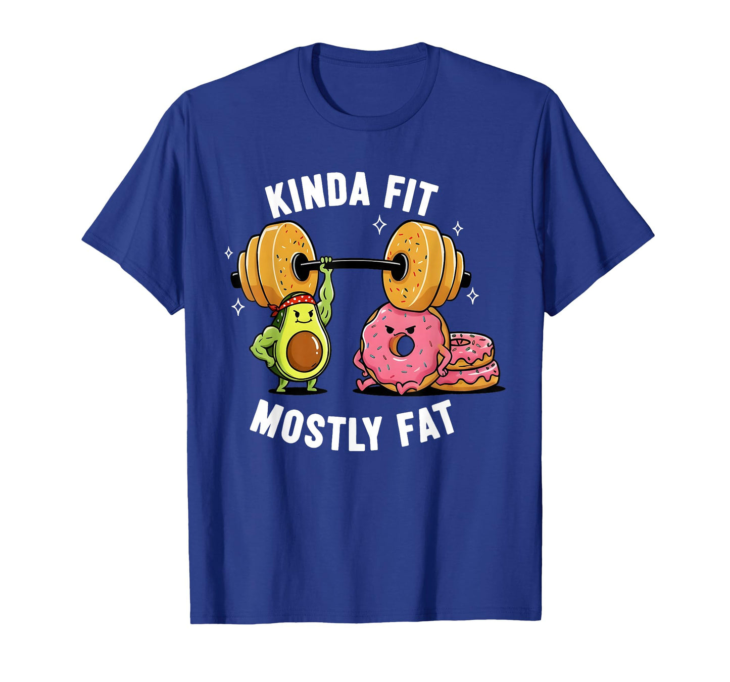 Kinda Fit Mostly Fat Funny Gym Workout Sarcastic Fitness Men T-Shirt
