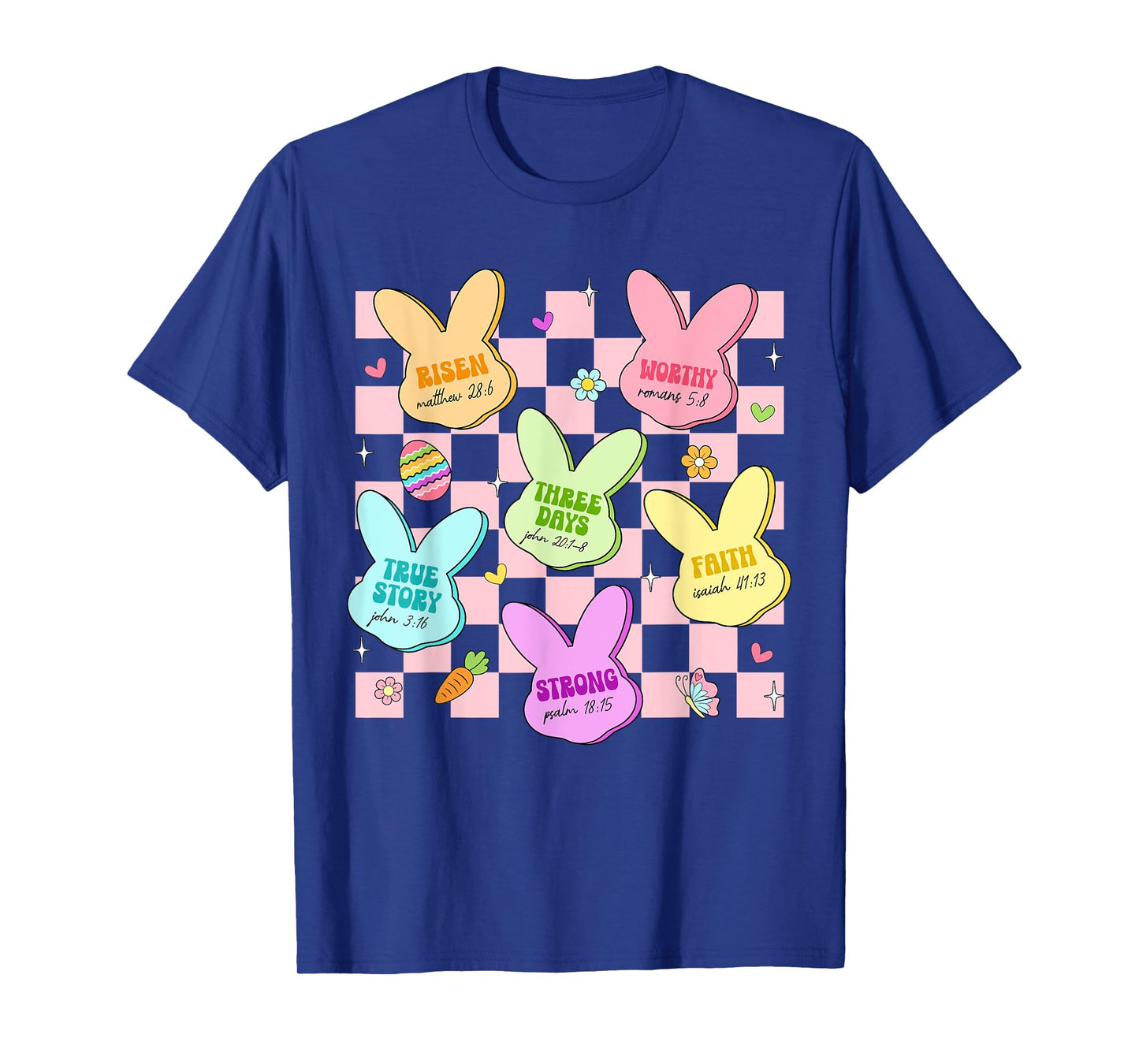 Easter Bunny Candy Bible Christian Easter Day Women Girl Kid T-Shirt