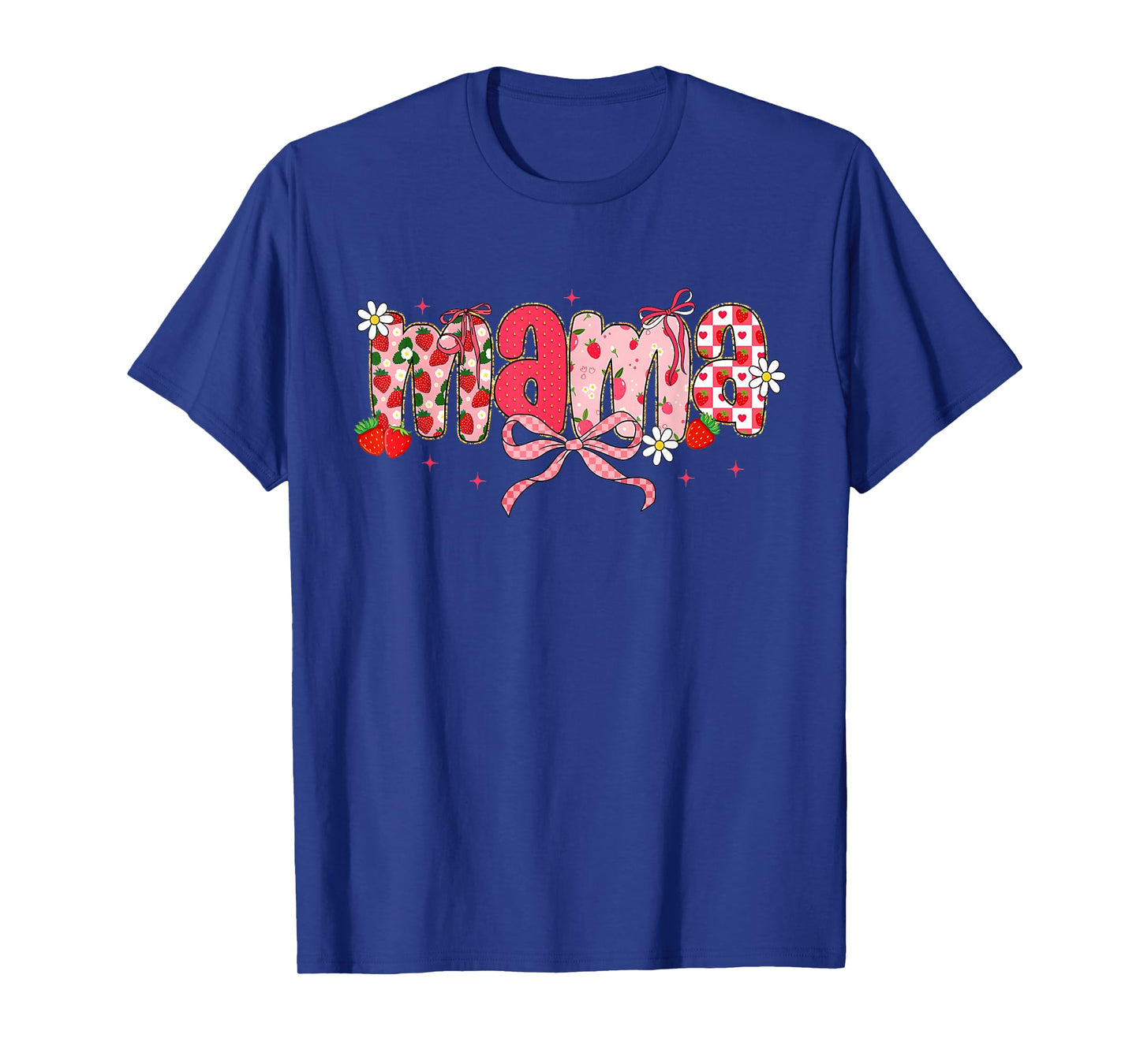 Mama Strawberry Mama Coquette Bow Mother's Day T-Shirt