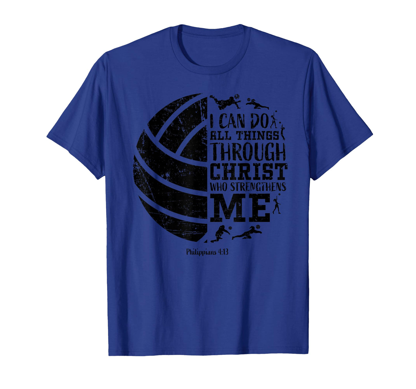 Christian Volleyball Philippians 4:13 Religious Faith Verse T-Shirt