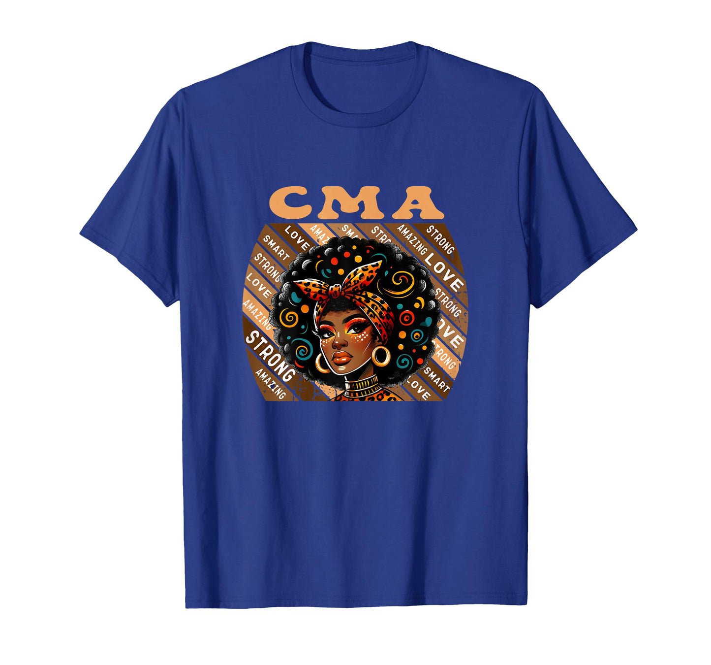 CMA Certified Medical Assistant Afro Black History Month T-Shirt