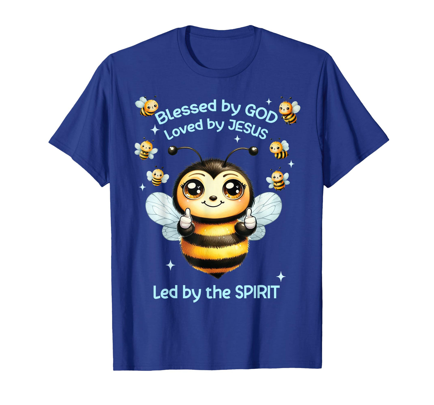 Christian Kids Blessed by God Loved by Jesus Bee Cute T-Shirt