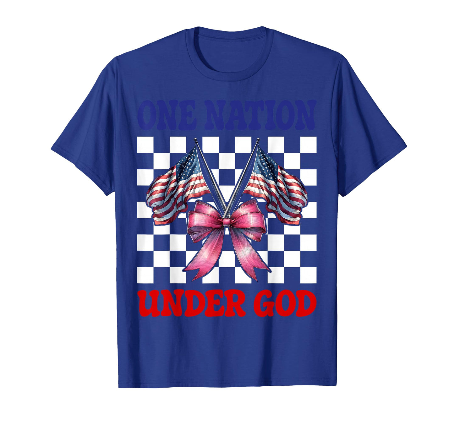4th of July USA American Flag Patriotic One Nation Under God T-Shirt
