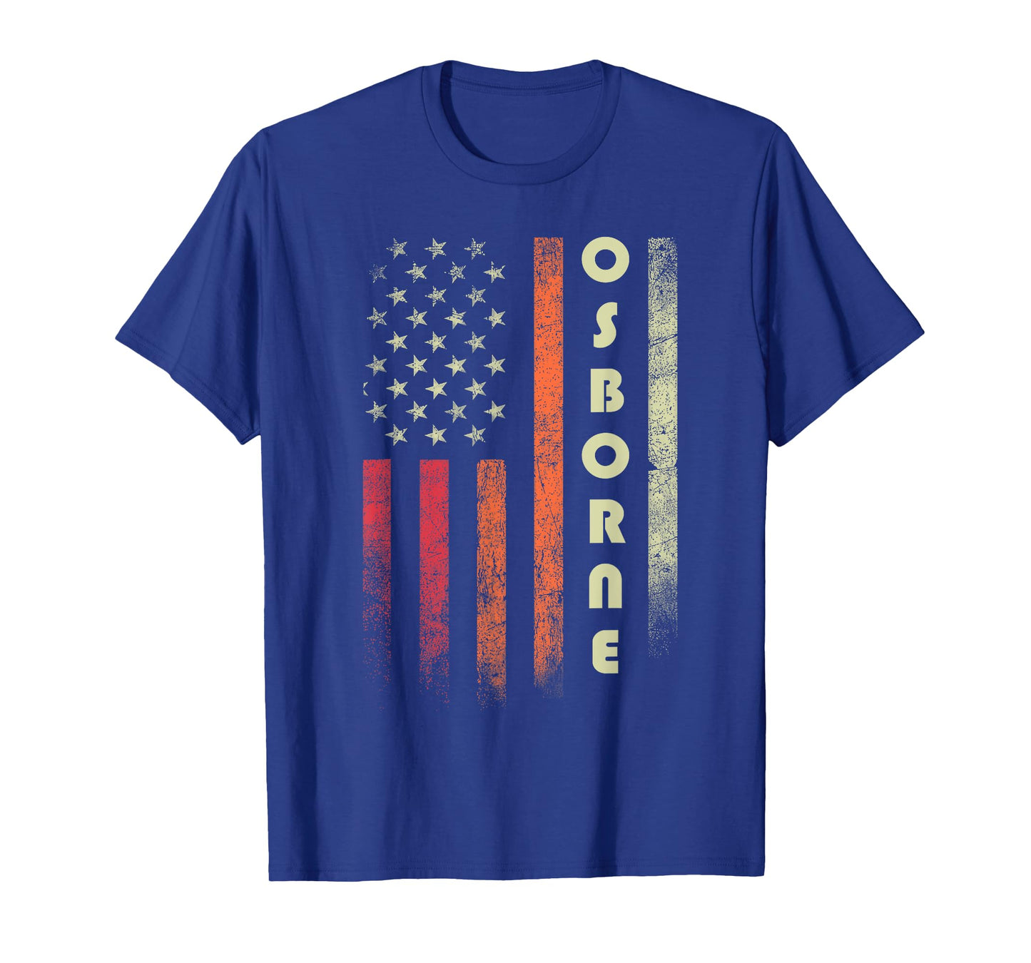 OSBORNE Surname Funny Retro Vintage Birthday American Flag T-Shirt