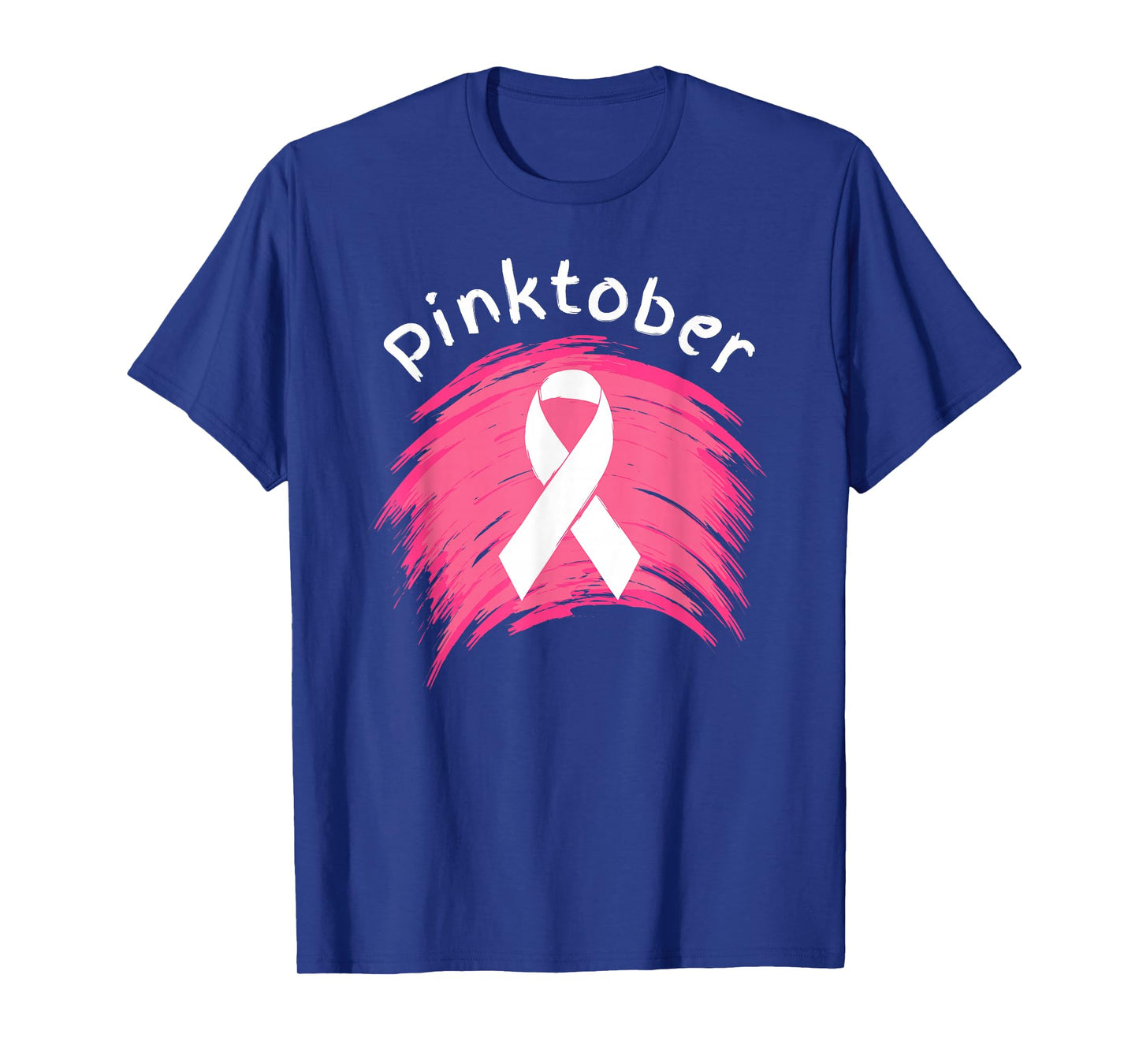 Pinktober Cute Pink October Breast Cancer Ribbon Distressed T-Shirt