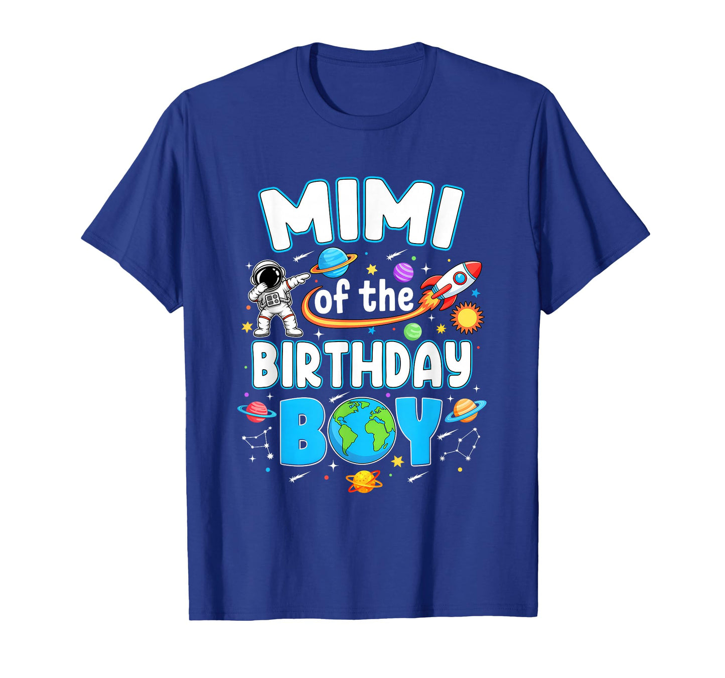 Mimi Of The Birthday Boy Astronaut Family Space Planets T-Shirt
