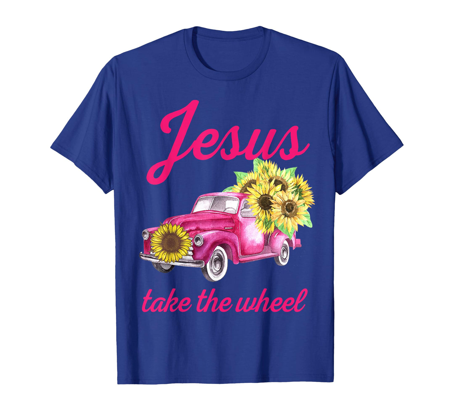Pink Breast Cancer Awareness Truck Jesus Take The Wheel T-Shirt