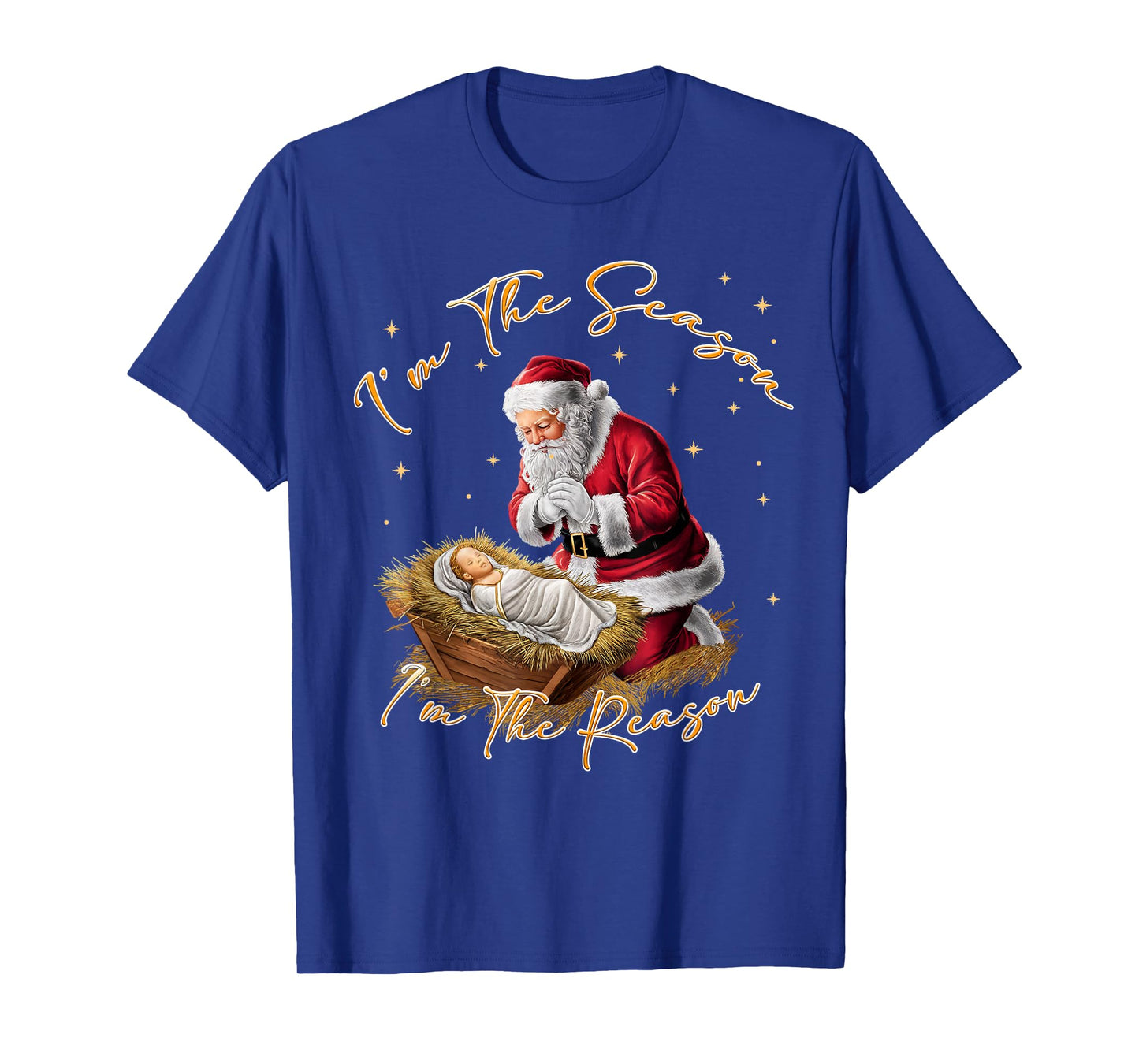 Retro I'm The Season I'm The Reason Santa Religious Xmas T-Shirt
