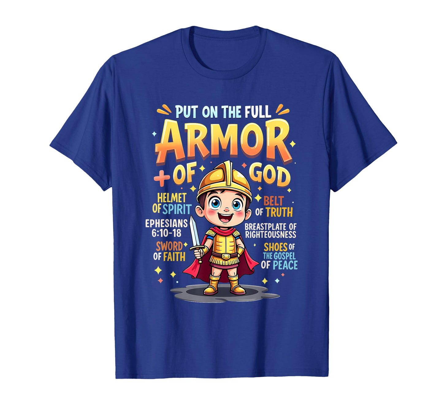 Boy Toddler Jesus Armor Of God Christian Cute Baby T-Shirt