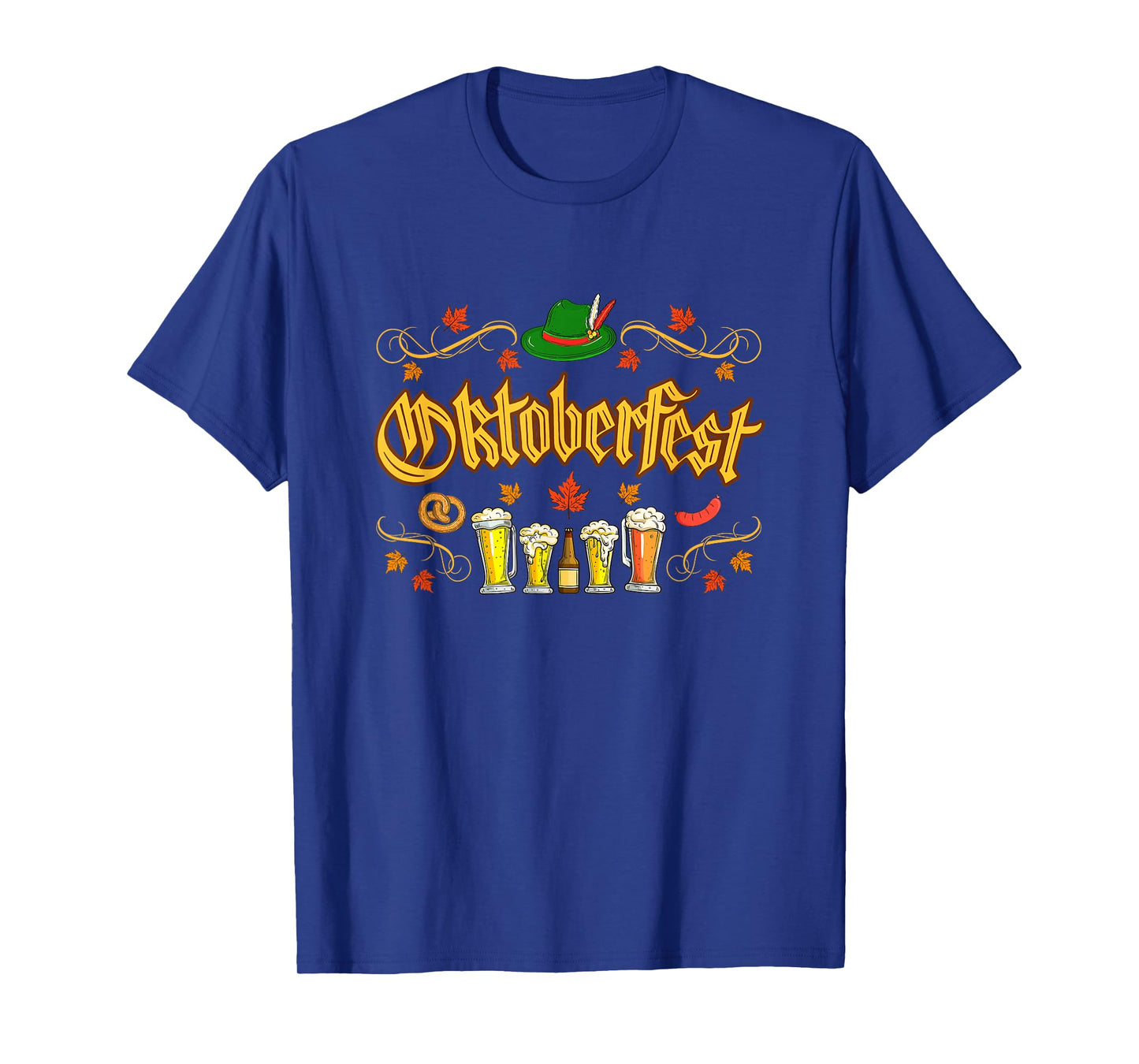 Oktoberfest Fall Autumn Leaves German Costume Women Men Kids T-Shirt
