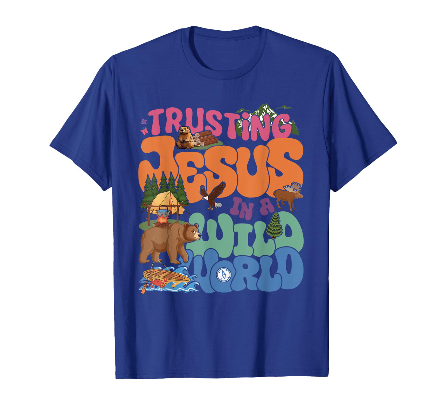 Trusting Jesus In A Wild World Summer Bear VBS 2025 T-Shirt