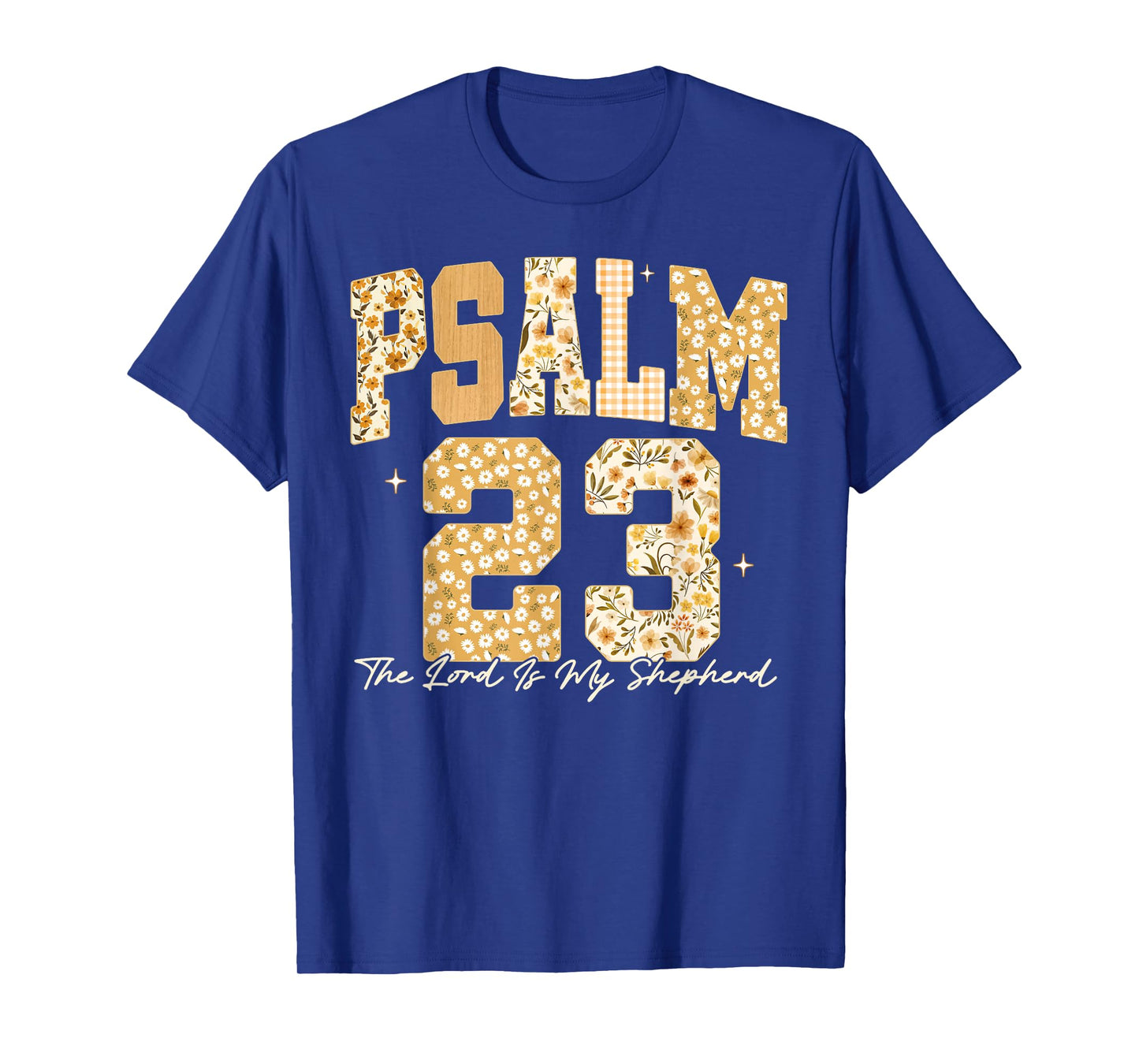 Christian Psalm 23 Retro The Lord is My Shepherd Bible Verse T-Shirt