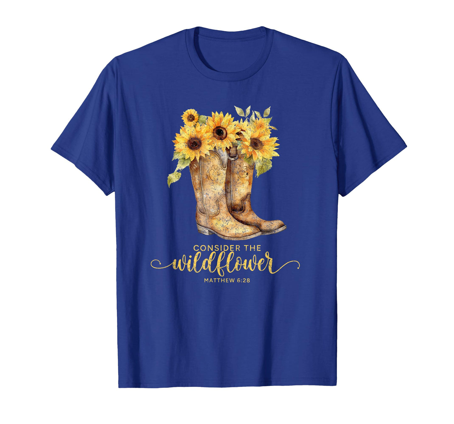 Christian Cowgirl Western Cowboy Sunflower Boots For Women T-Shirt