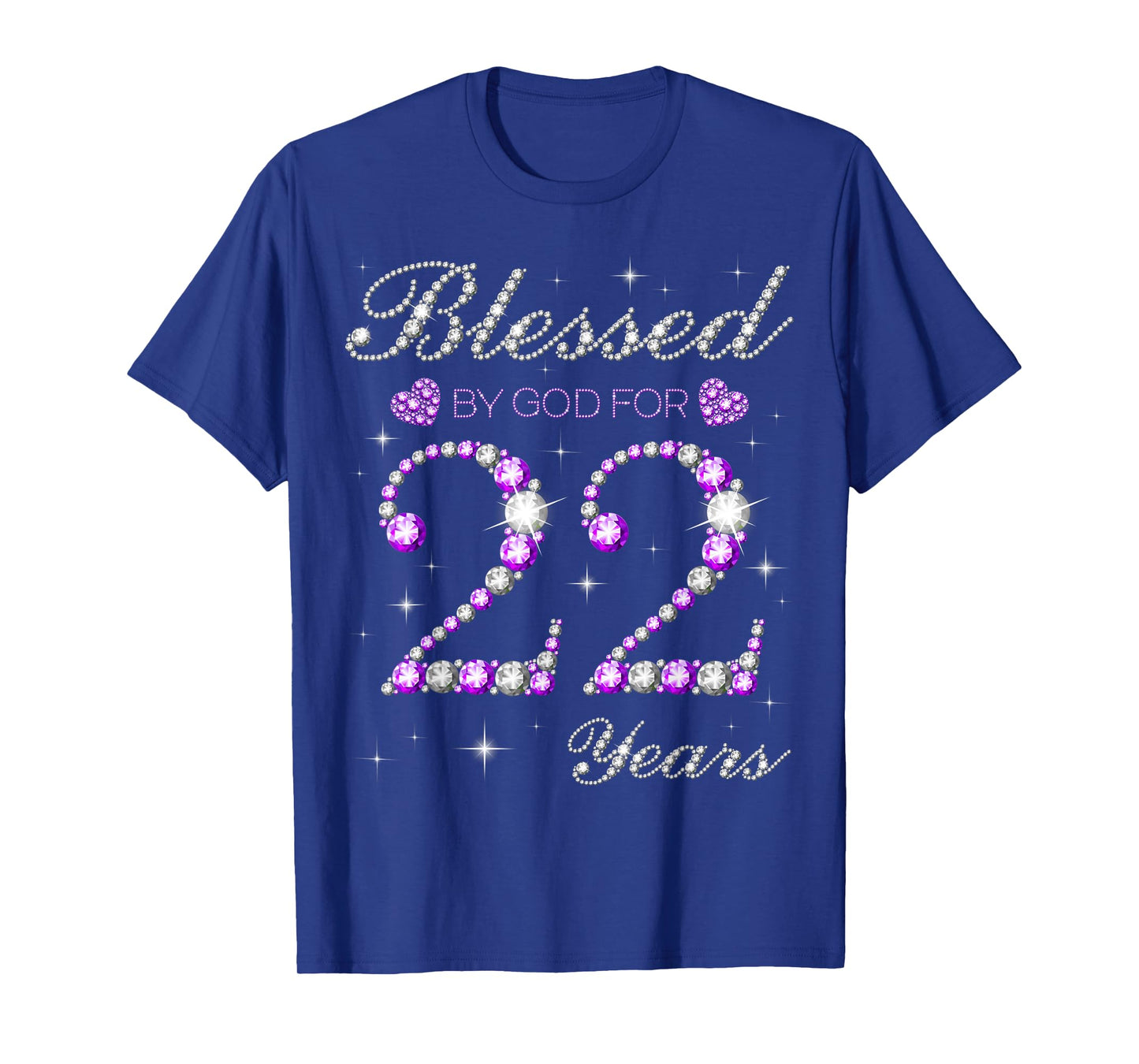 Blessed By God For 22 Years Old 22nd Birthday Party B-day T-Shirt