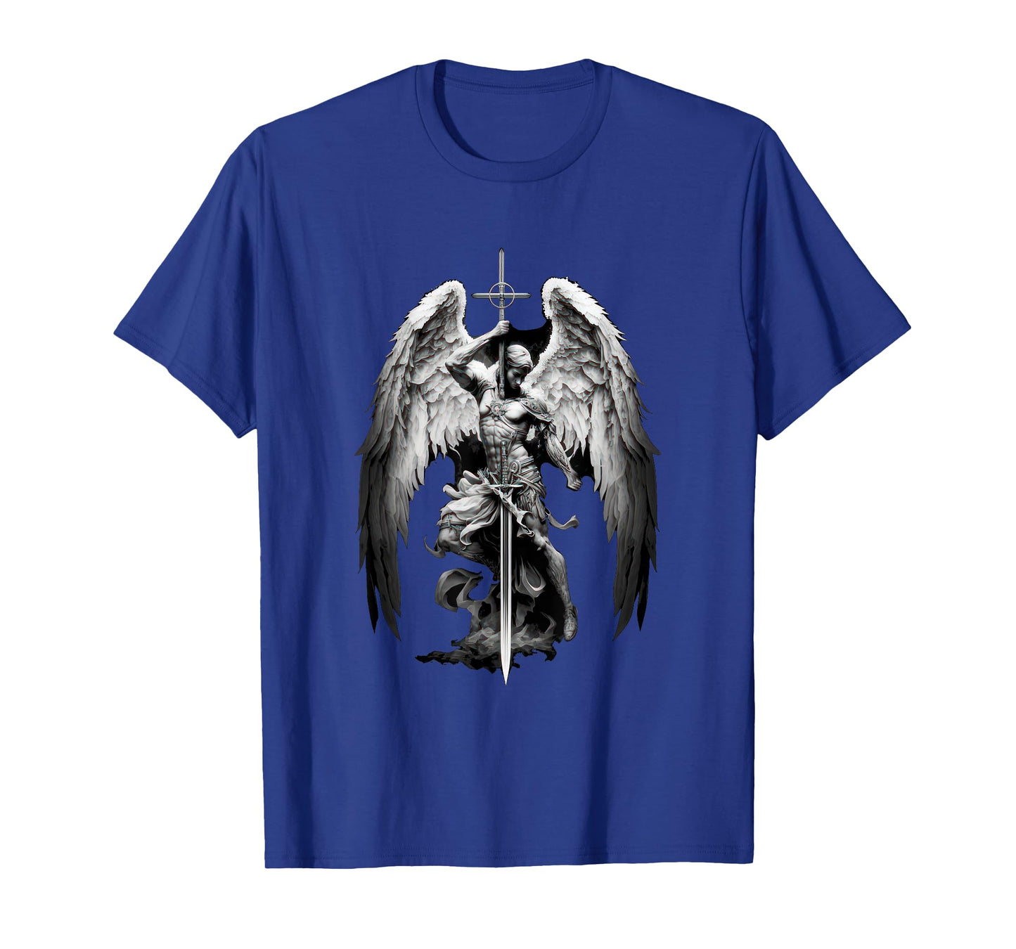 Gods Angel Gabriel Archangel with Sword, Cross and Wings. T-Shirt