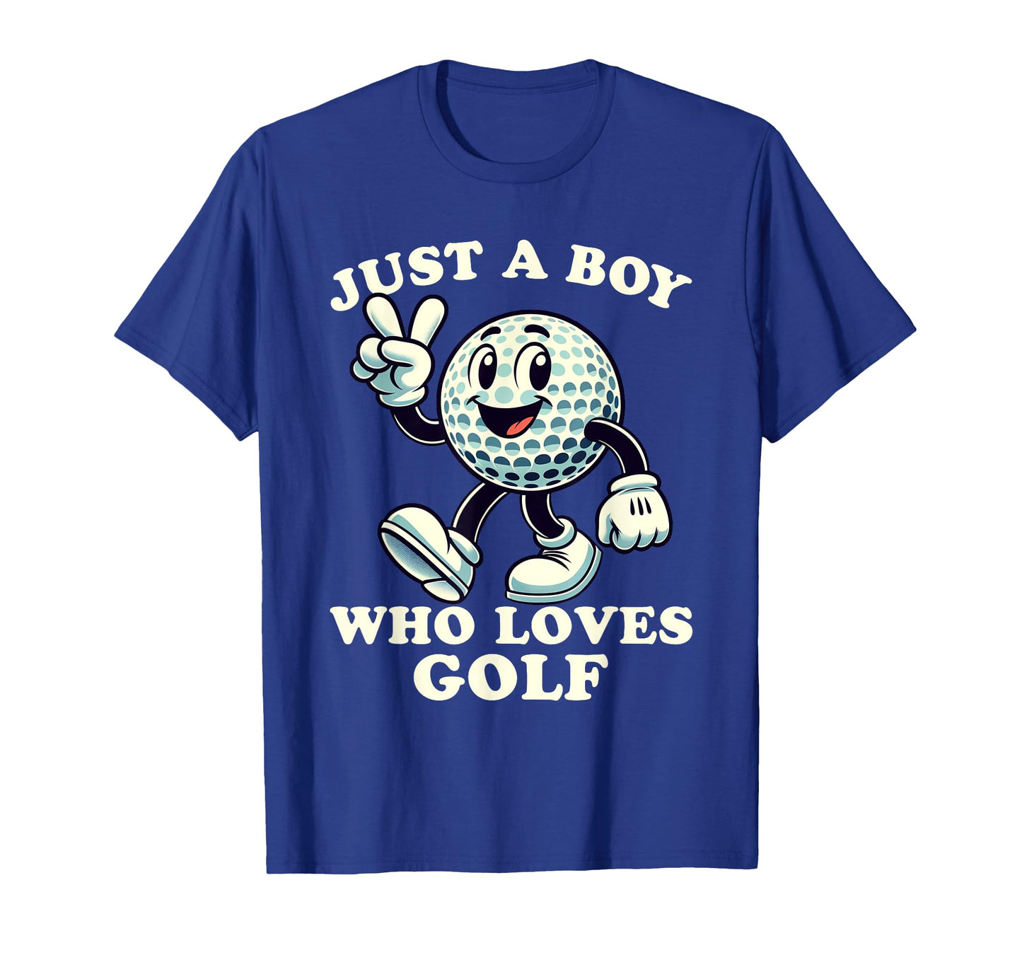 Just a Boy Who Loves Golf Funny Golf Designs Boys T-Shirt