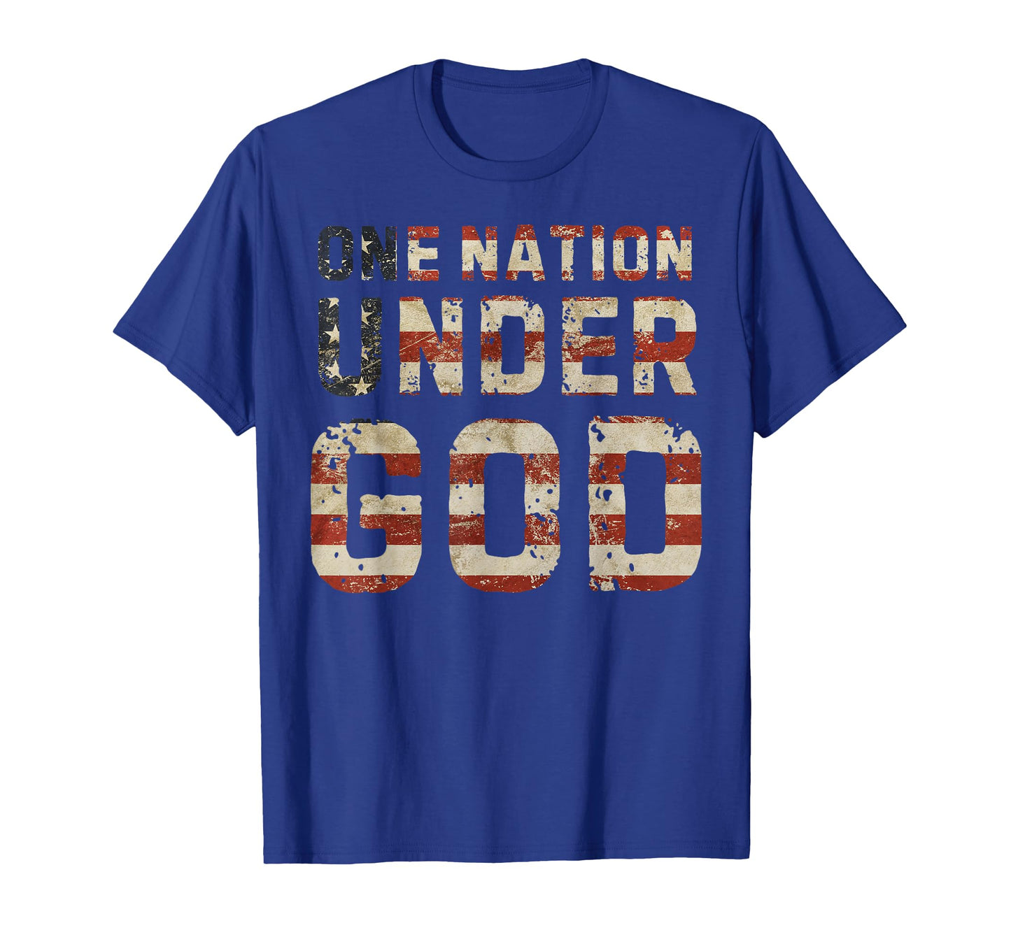 ONE NATION UNDER GOD Flag 4th Of July Patriotic Christian T-Shirt
