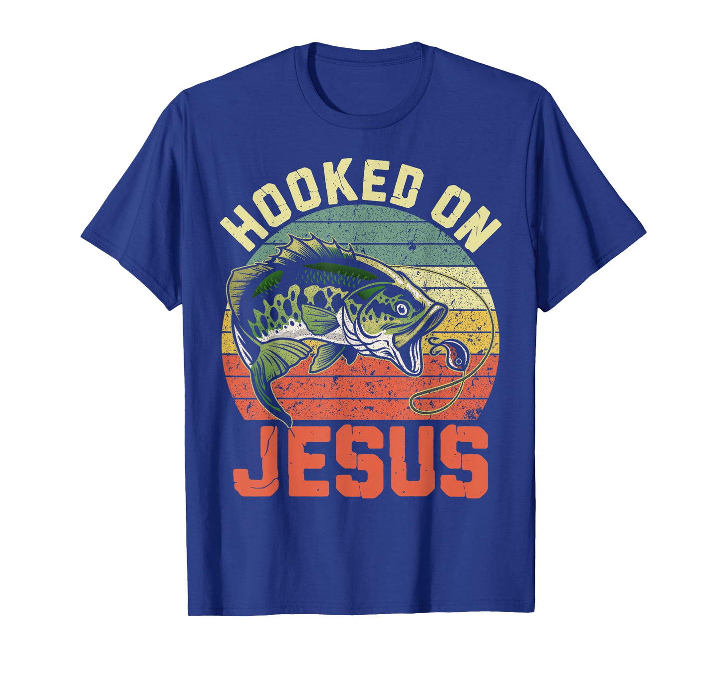 Hooked On Jesus Christian Funny Fishing Jokes T-Shirt