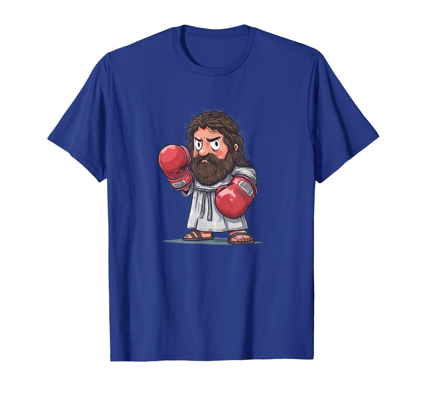 Nice Cartoon Jesus Costume for Fighter and Sports Fans T-Shirt