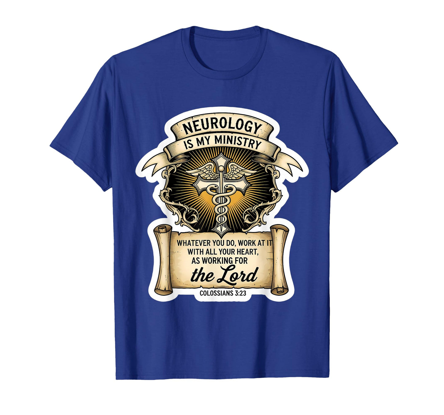 Christian Neurologist Neurology is My Ministry Doctor Jesus T-Shirt