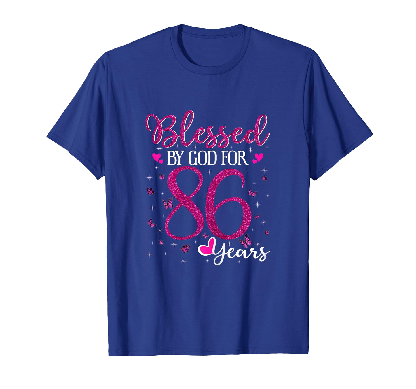 86th Birthday Blessed By God For 86 Years Old Gifts Women T-Shirt