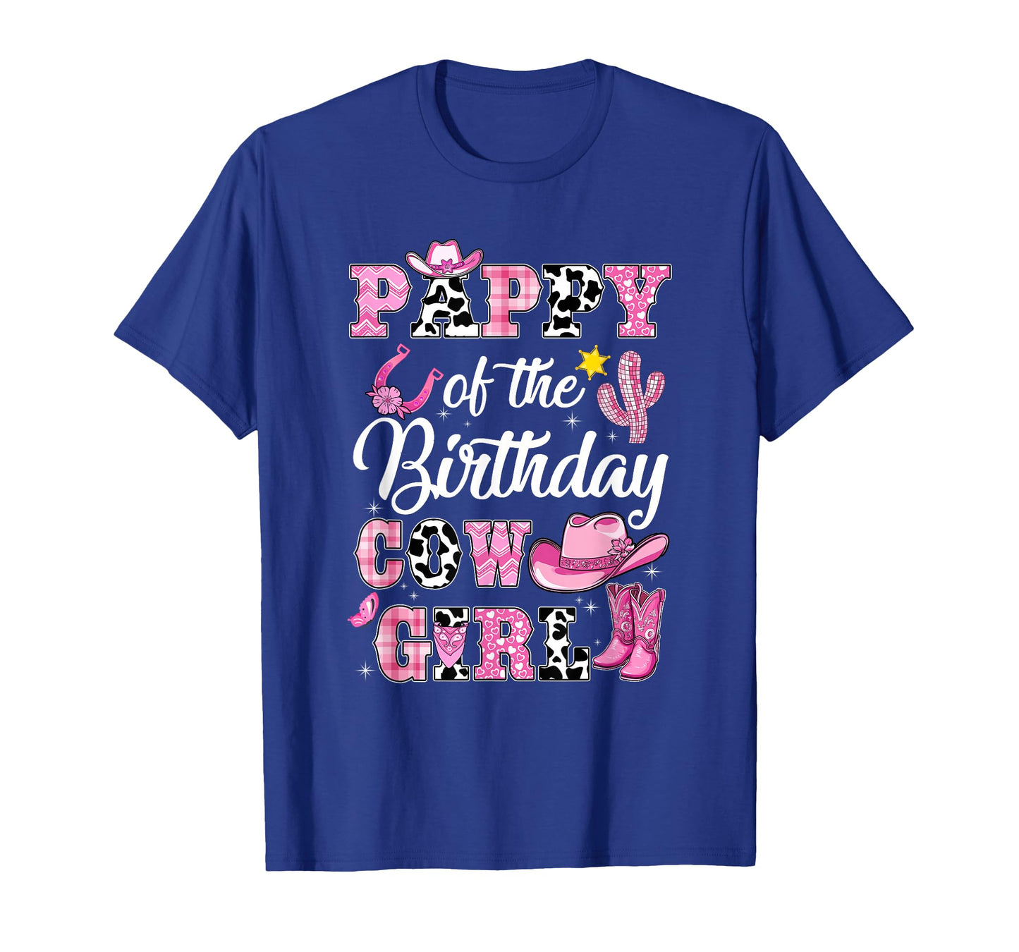 Pappy Of The Birthday Cow Girl Western Cowgirl 1St Birthday T-Shirt