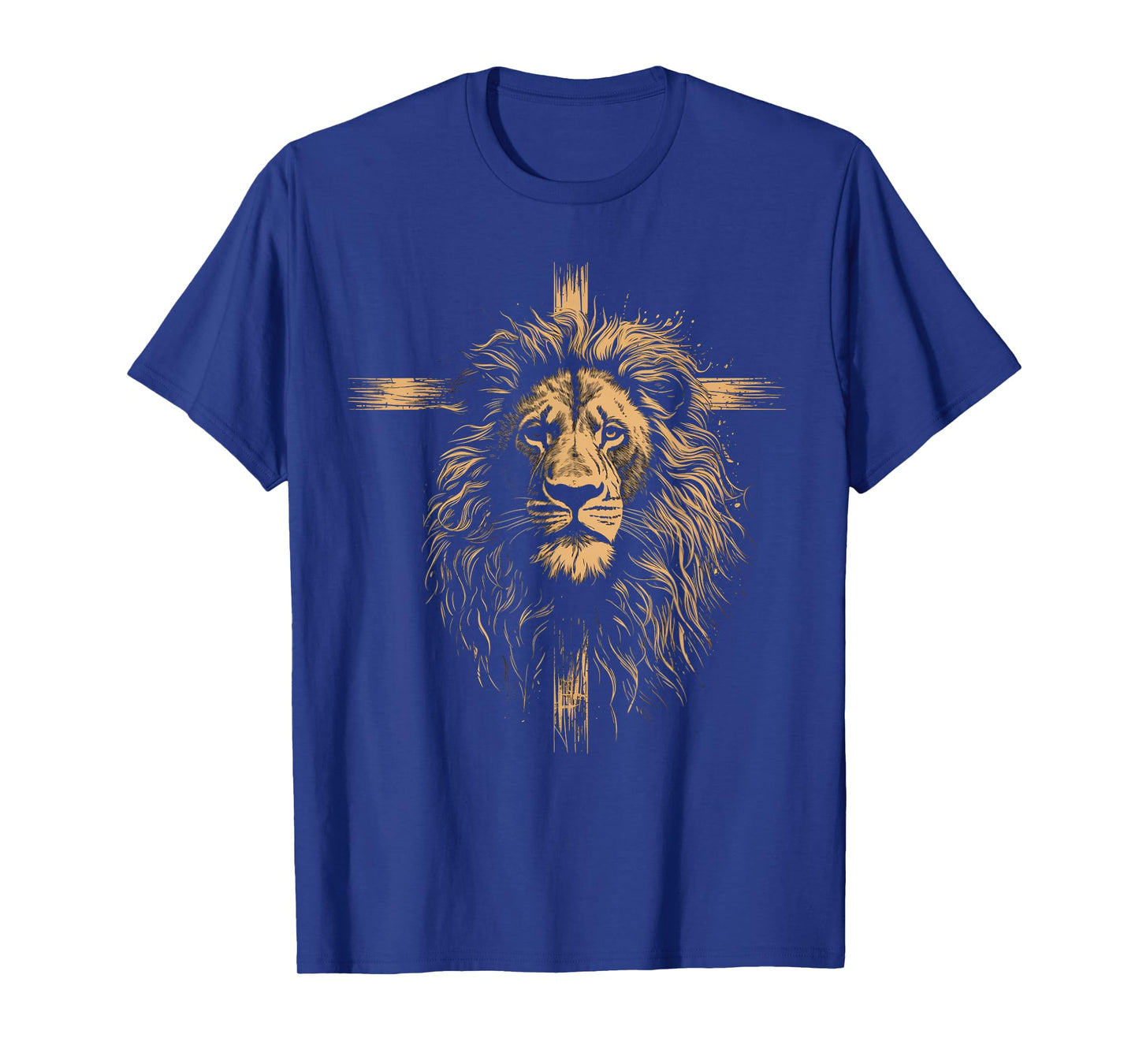 Christian Cross Lion Religious Faith Jesus Pastor T-Shirt