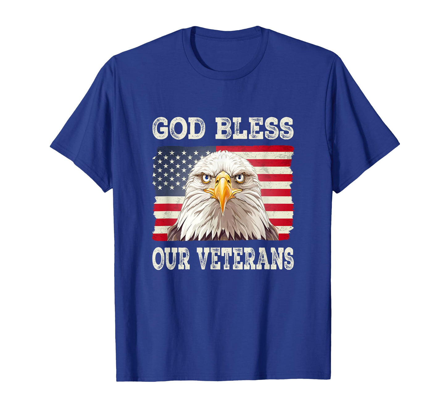 God Bless Our Veterans Eagle American Flag Pride T-Shirt