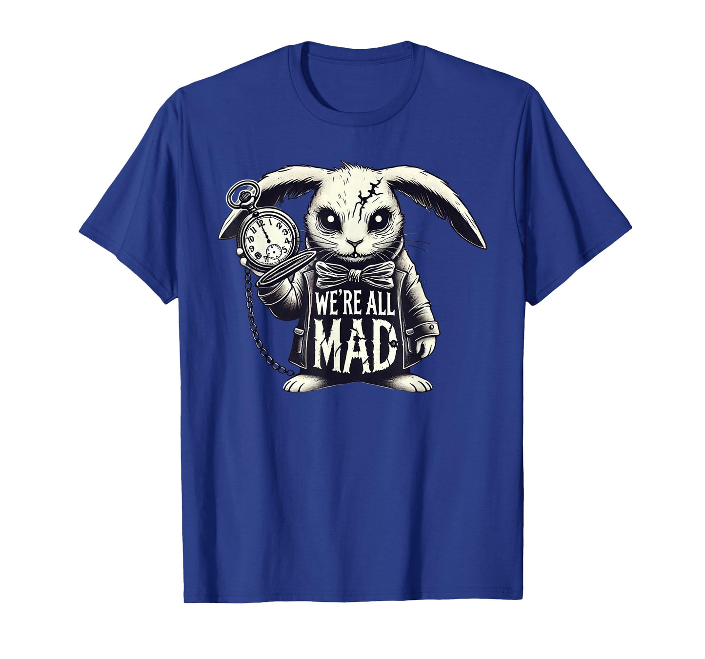 Alice in Wonderland - We're All Mad White Rabbit Mad Hatter T-Shirt