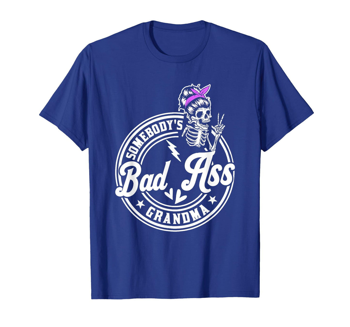 Funny Grandma Messy Bun Skeleton Somebody’s Funny Grandma T-Shirt