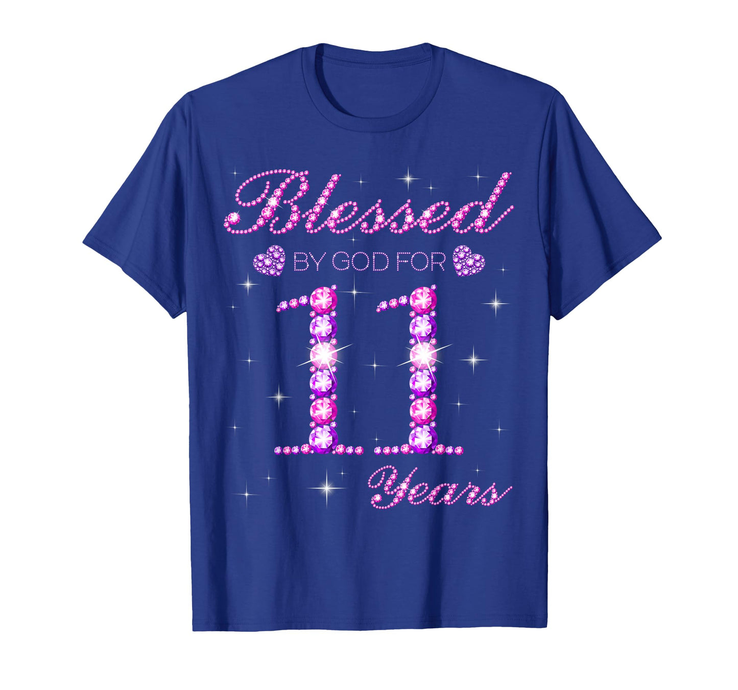 Blessed by God for 11 Years Old 11th Birthday Party T-Shirt