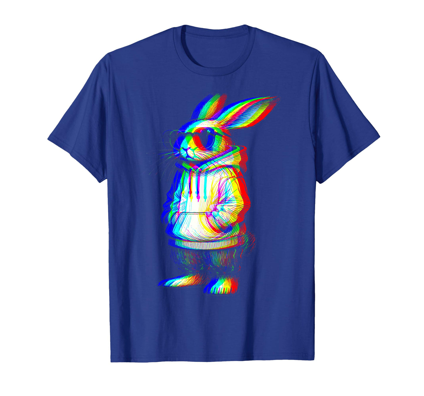 Cool Bunny Sunglasses Rabbit Easter Men Vaporwave EDM Music T-Shirt
