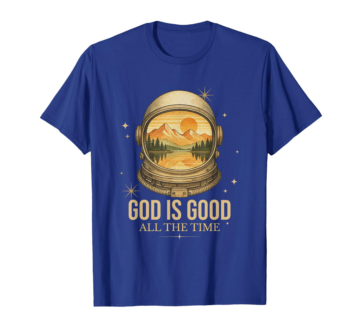 God Is Good Astronaut Vintage Retro Religious Christian T-Shirt