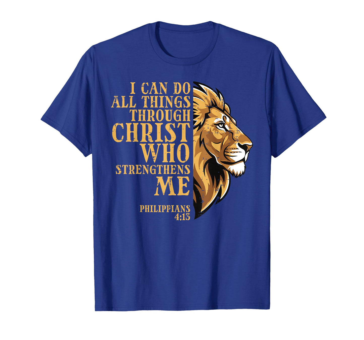 I Can Do All Things Lion Christian God Jesus Men Women Kids T-Shirt
