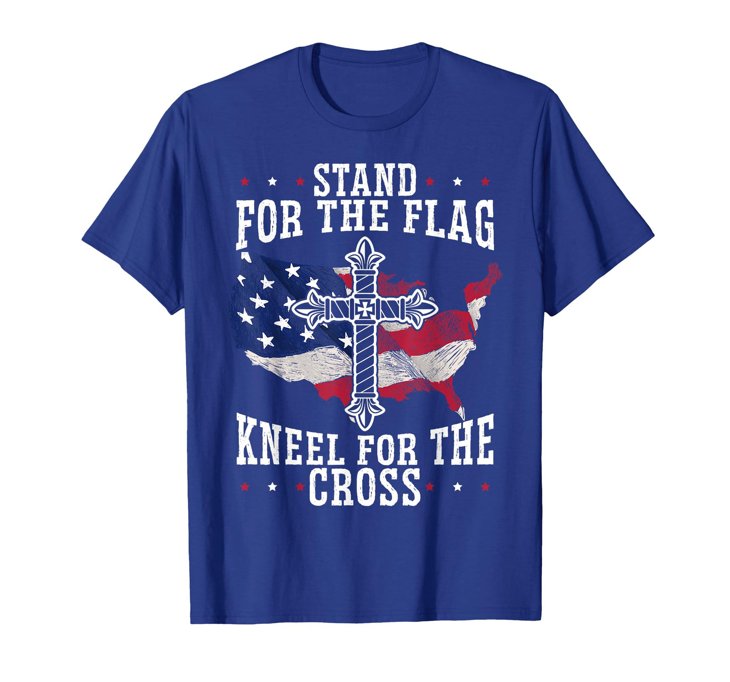 Stand For The Flag Kneel For The Cross Christian USA T-Shirt