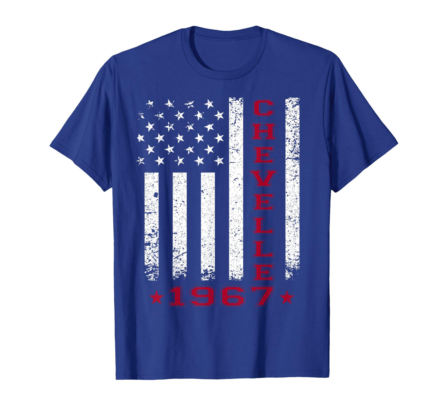 American Flag Jersey Style 67 Chevelle 1967 Muscle Car T-Shirt