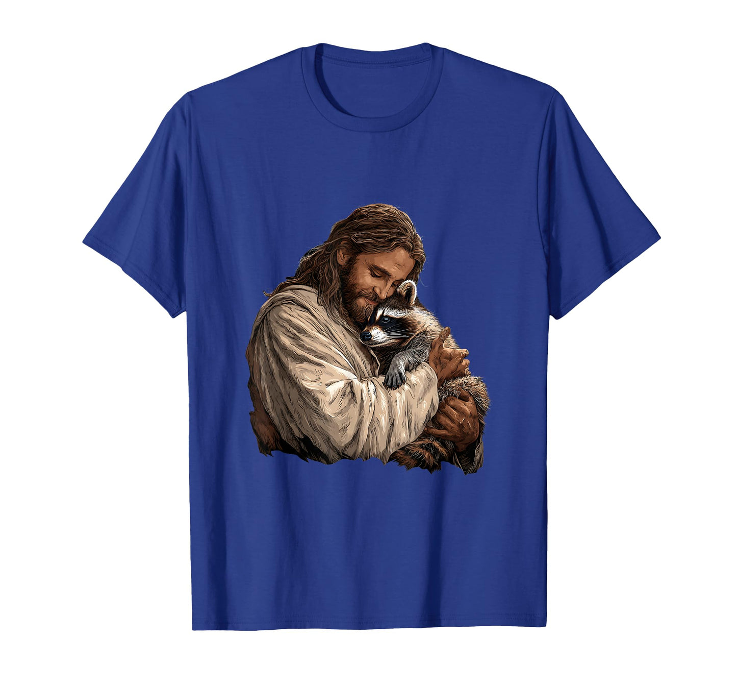 Christian Holding Raccoon Lover Trash God Faith Men Women T-Shirt