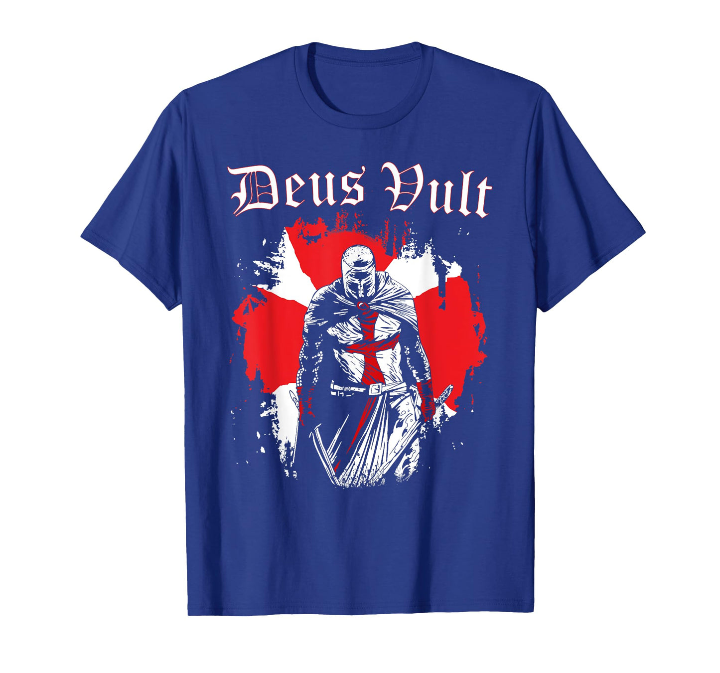 Warrior Knight Templar Crusader Medieval Deus & Vult T-Shirt