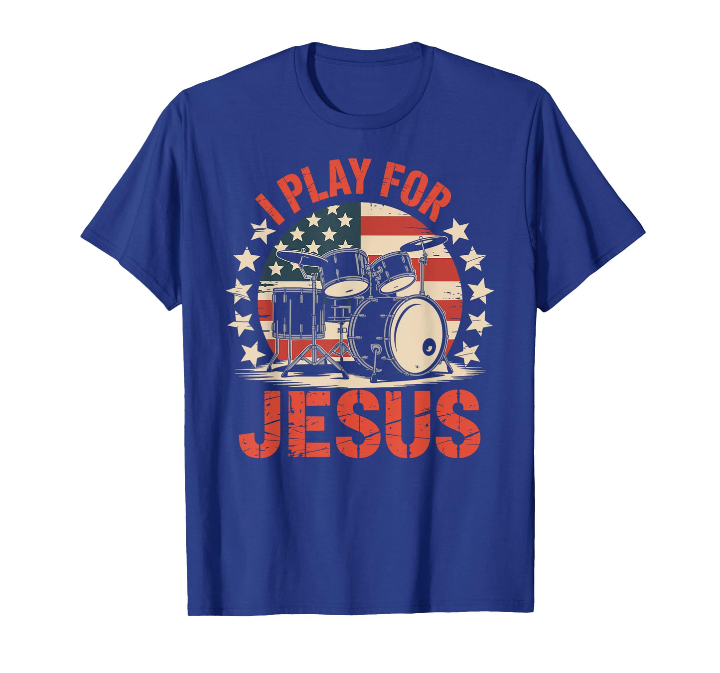 Funny Drummer Christian Faith I Play for Jesus T-Shirt