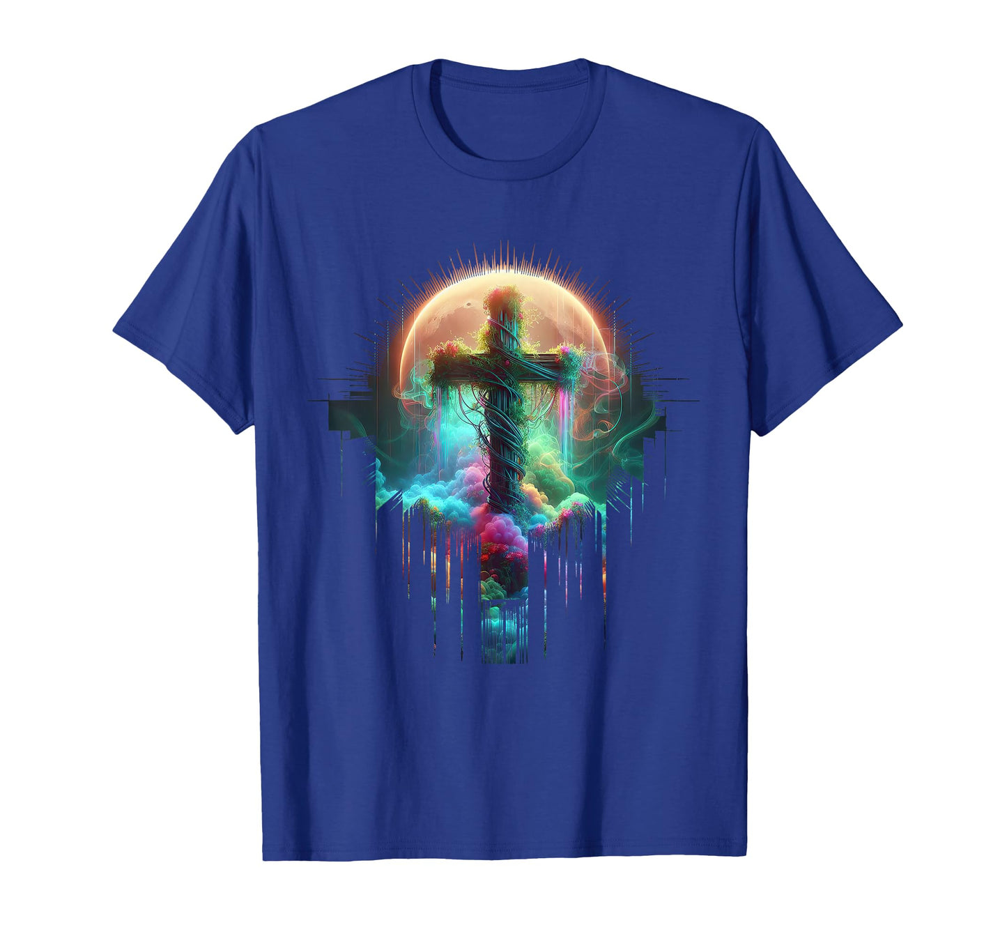 Christian Cross I am the Vine You are the branches Vibrant T-Shirt